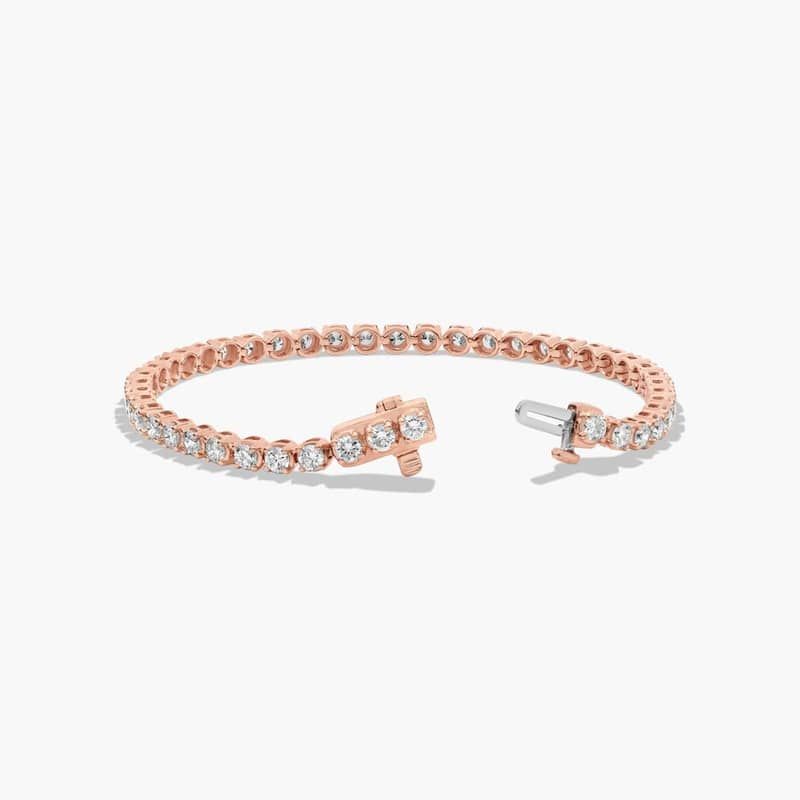 14K Rose Gold 6 Inch Four Prong Diamond Tennis Bracelet (3.00 CTW - H-I / SI1-SI2)