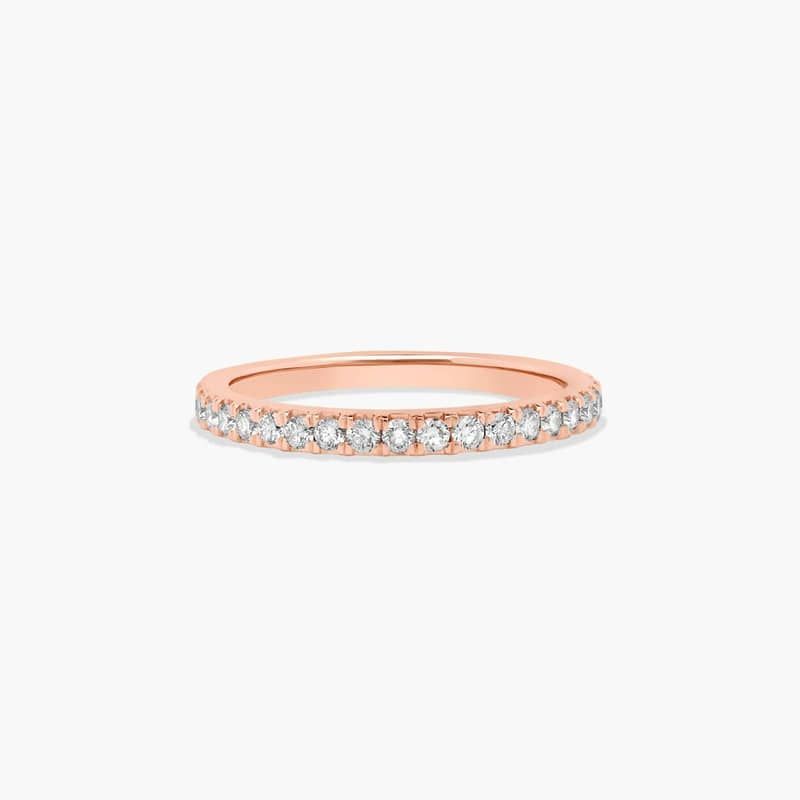 14K Rose Gold Common Prong Diamond Wedding Ring (.37 CTW.)