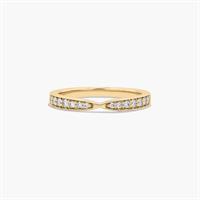 14K White Gold Tapered Pavé Band