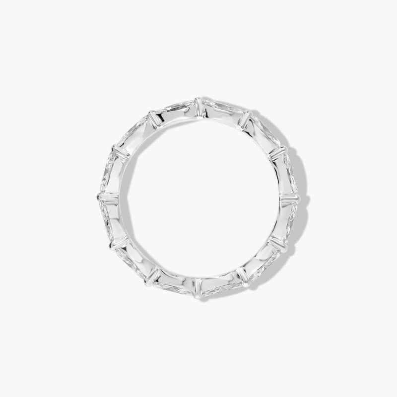14K White Gold East West Marquise Diamond Eternity Ring