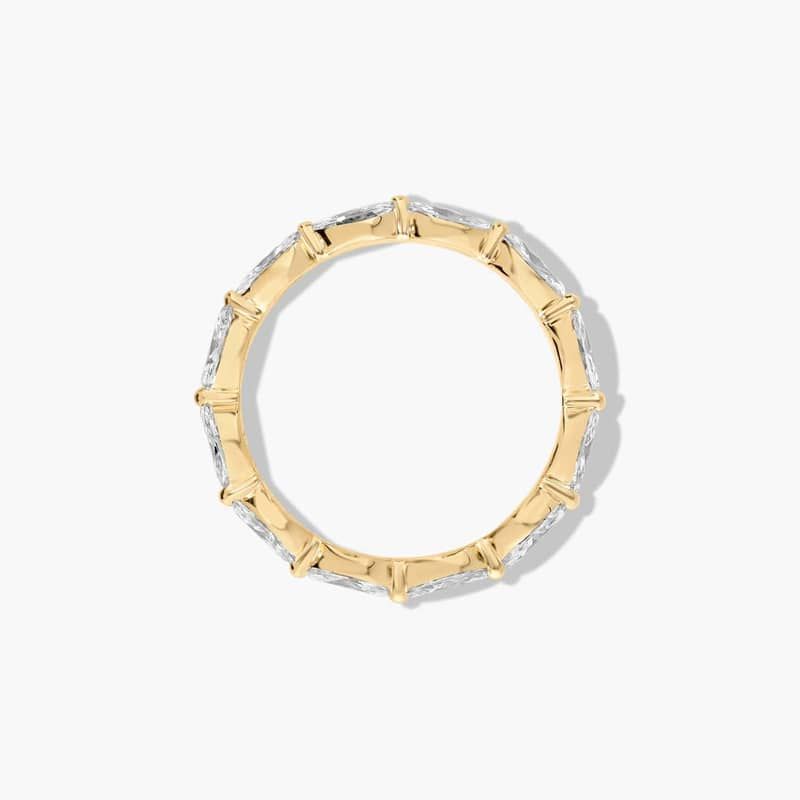 14K Yellow Gold East West Marquise Diamond Eternity Ring