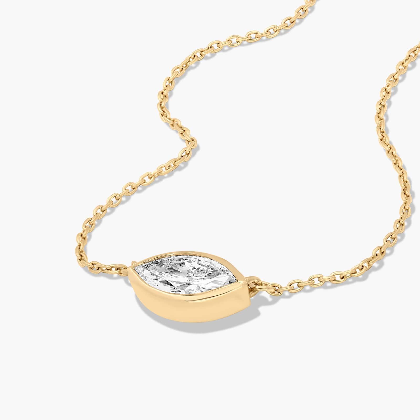 The Juno Marquise Bezel Necklace main image 0