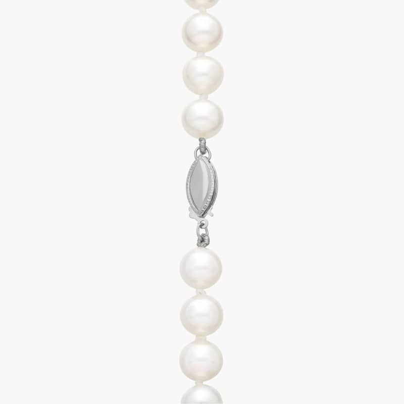 20" Freshwater Cultured Pearl Strand Necklace in 14k White Gold (7.5-8.0mm)