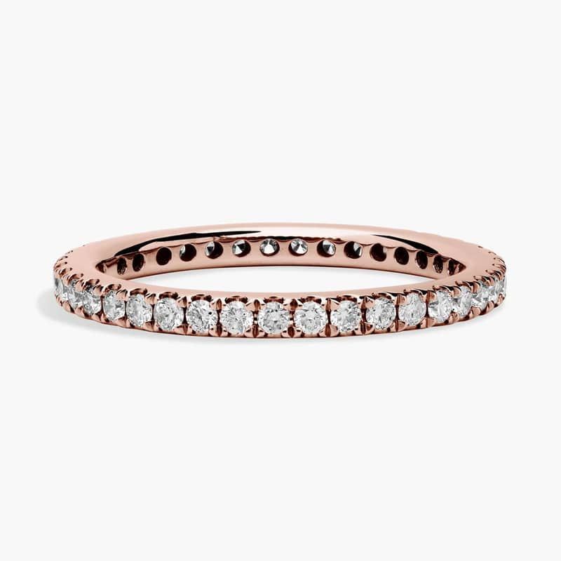 Riviera Pavé Diamond Eternity Ring in 14k Rose Gold (1/2 ct. tw.)