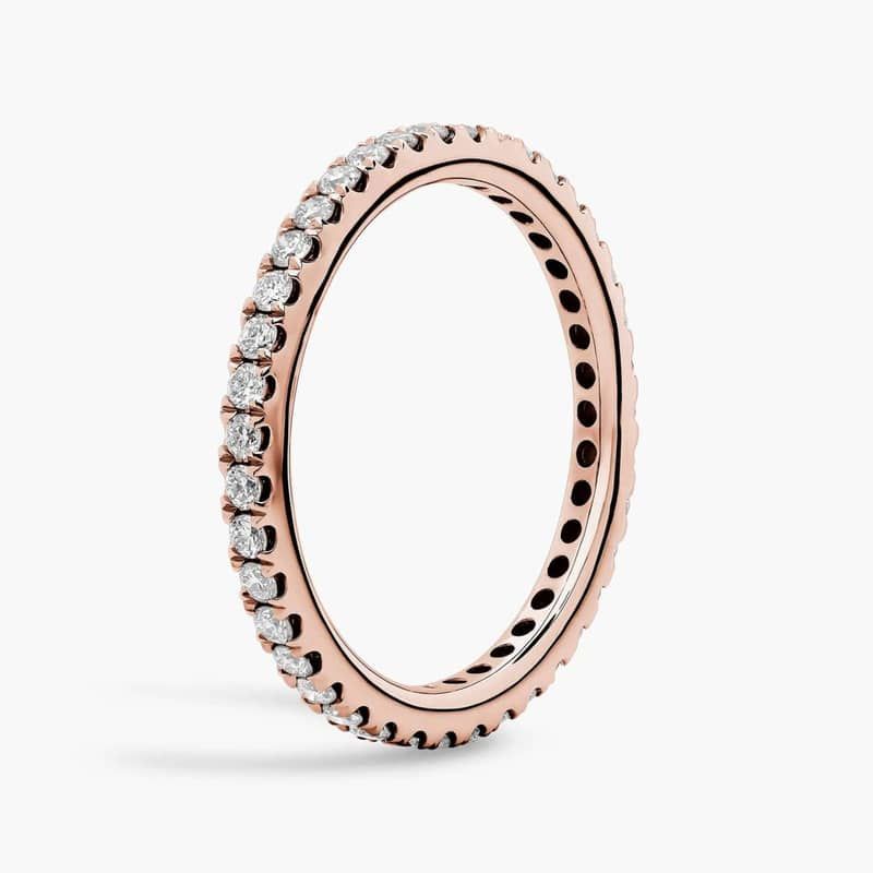 Riviera Pavé Diamond Eternity Ring in 14k Rose Gold (1/2 ct. tw.)