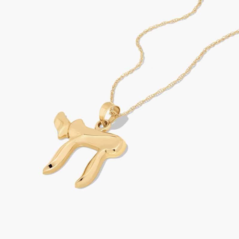 14K Yellow Gold Classic Chai Pendant