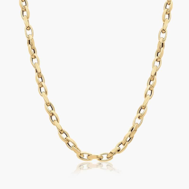 14K Yellow Gold Golden Hour Fancy Chain Necklace
