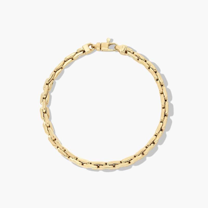 14K Yellow Gold Golden Hour Compressed Cable Link Bracelet