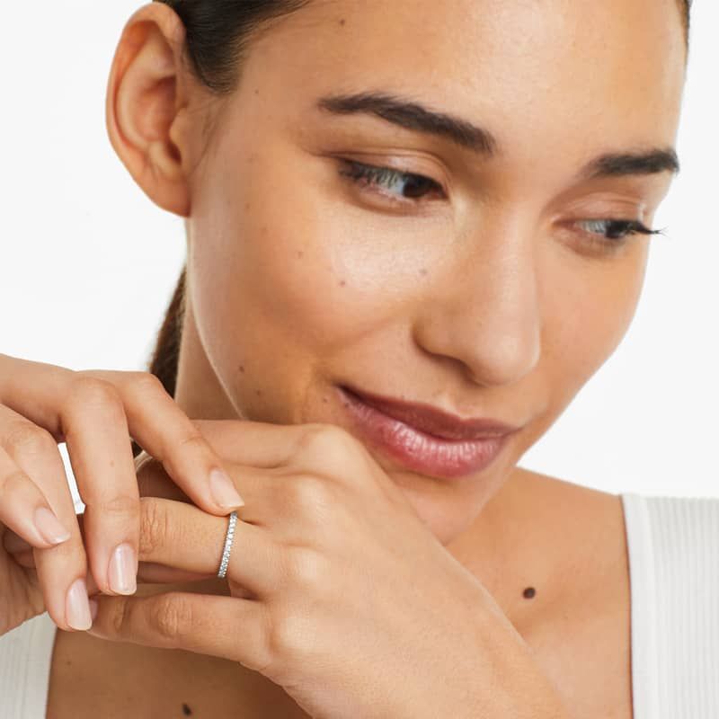 Platinum Micropavé Diamond Ring (0.25 CTW)