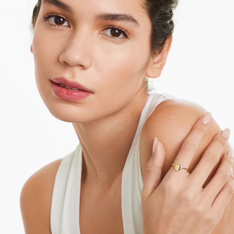 14K Yellow Gold Rounded Ring
