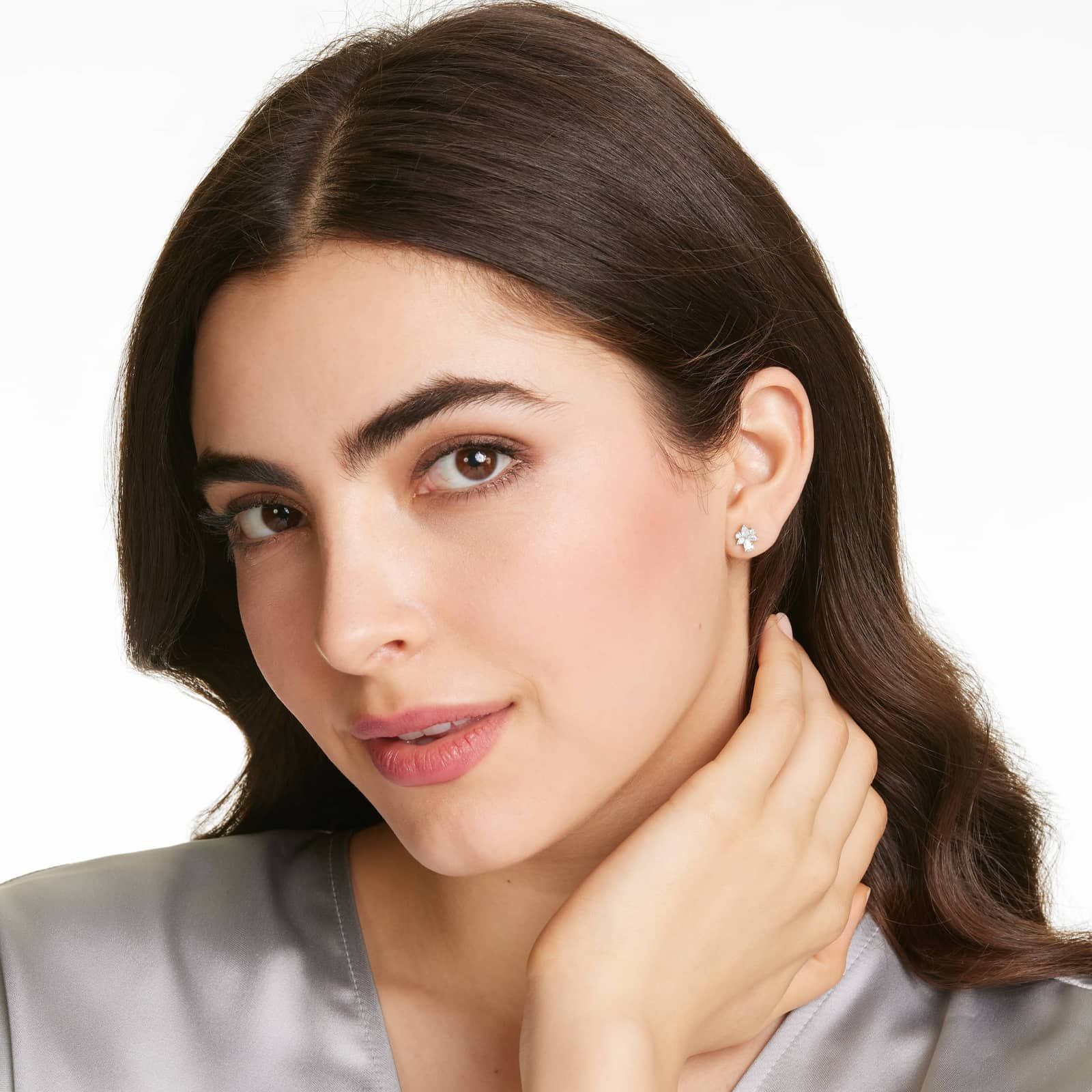 14K White Gold Bird of Paradise Diamond Earrings81700w14