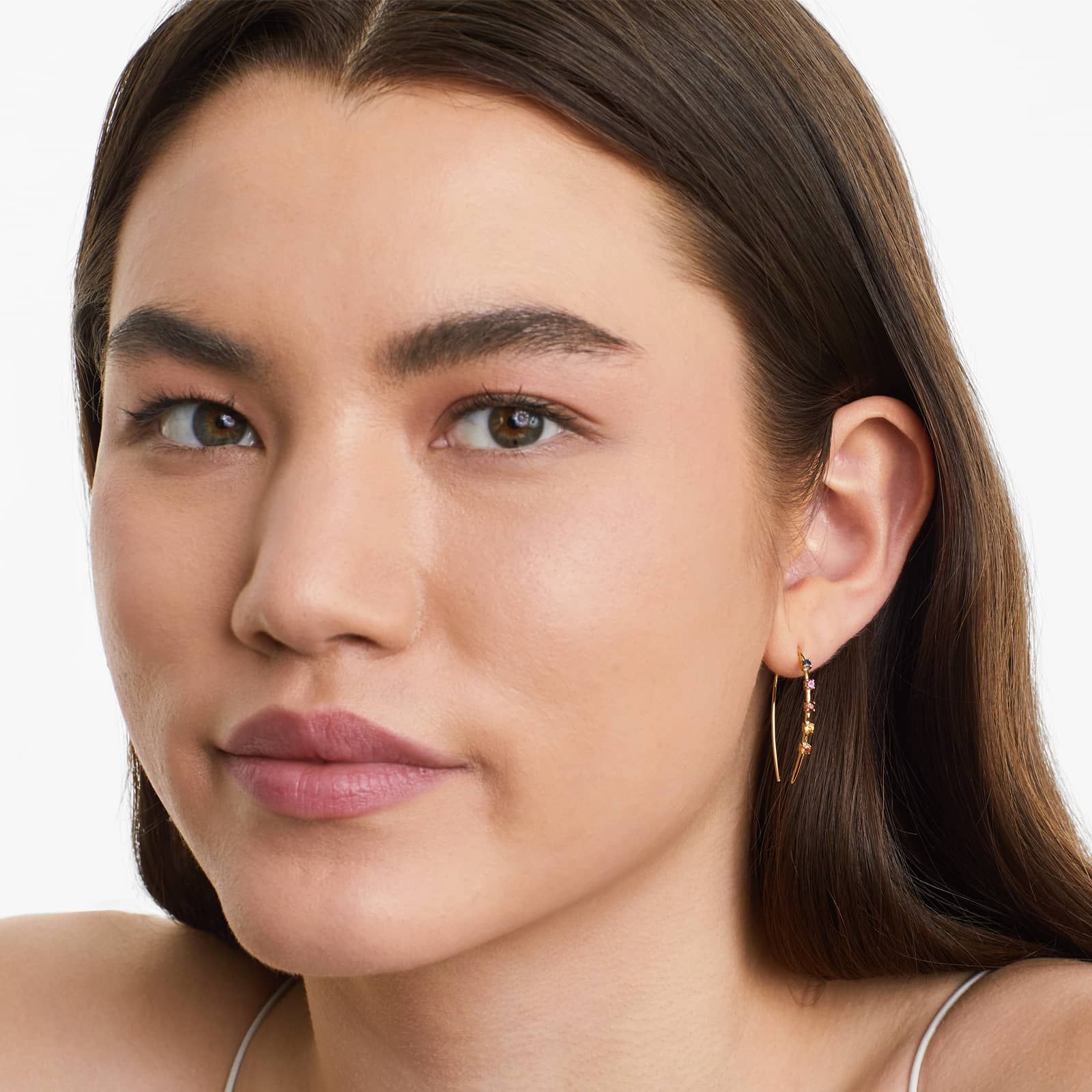 14K Yellow Gold Rainbow Threader Earrings by Brevani8331420y14