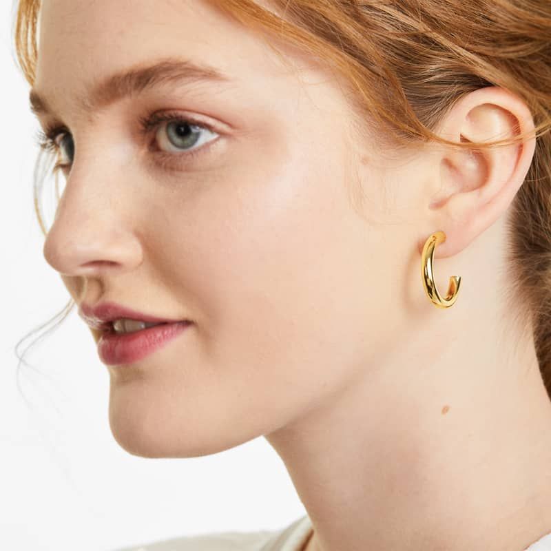 1 inch deals gold hoop earrings