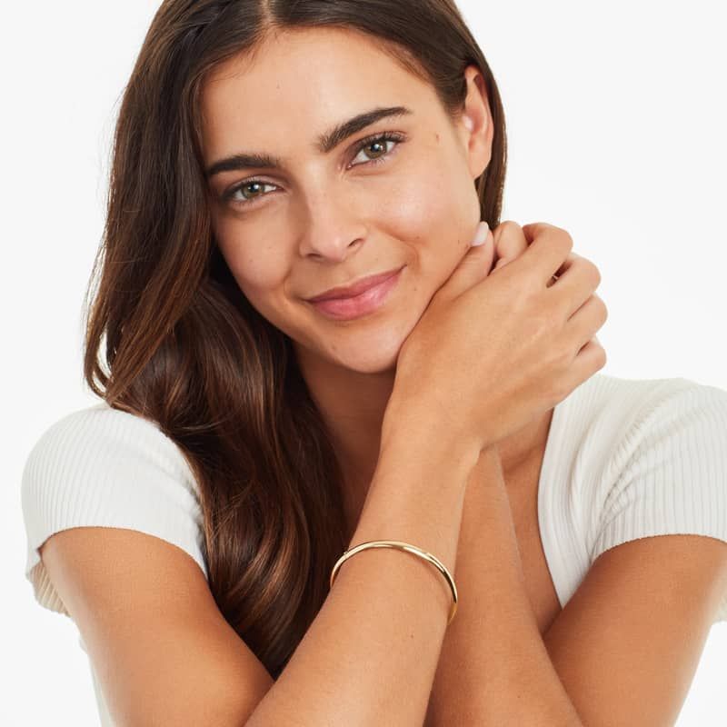 14K Yellow Gold Polished Bangle Bracelet