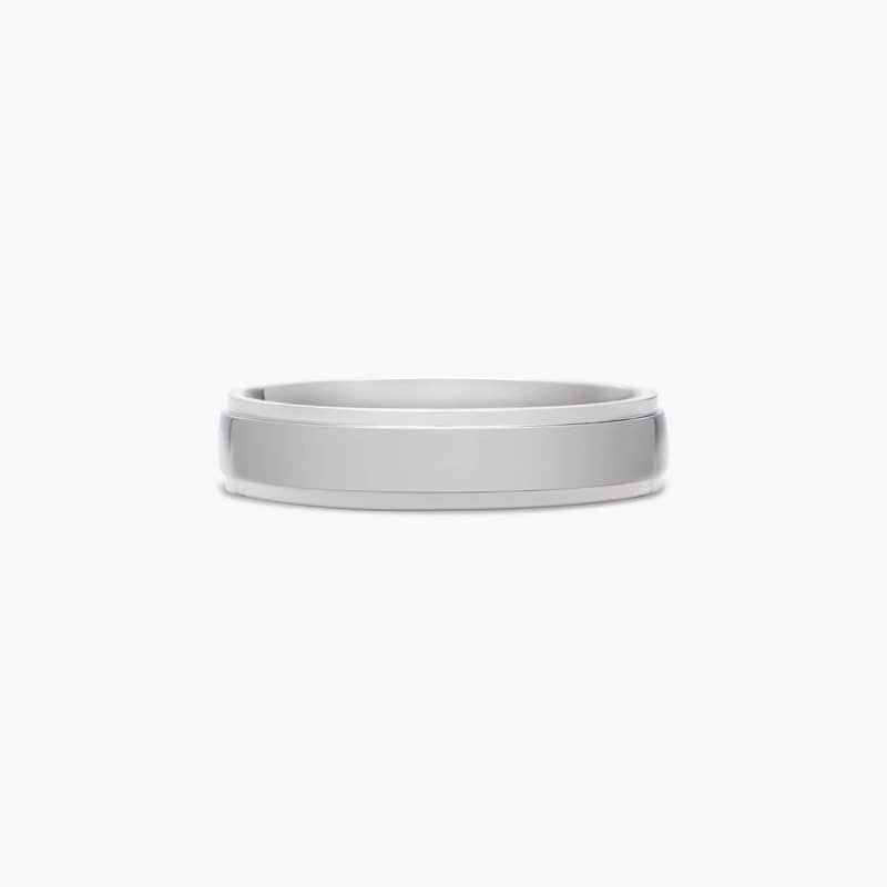 Titanium is extremely durable, hypoallergenic and lightweight. Couple these outstanding qualities with a rounded polished interior that allows the ring to slide easily and rest comfortably on the finger and you are sure to embrace the lighter side of strength.