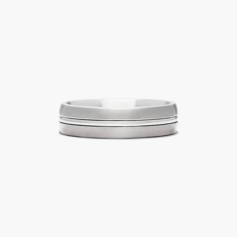 Titanium is extremely durable, hypoallergenic and lightweight. Couple these outstanding qualities with a rounded polished interior that allows the ring to slide easily and rest comfortably on the finger and you are sure to embrace the lighter side of strength.