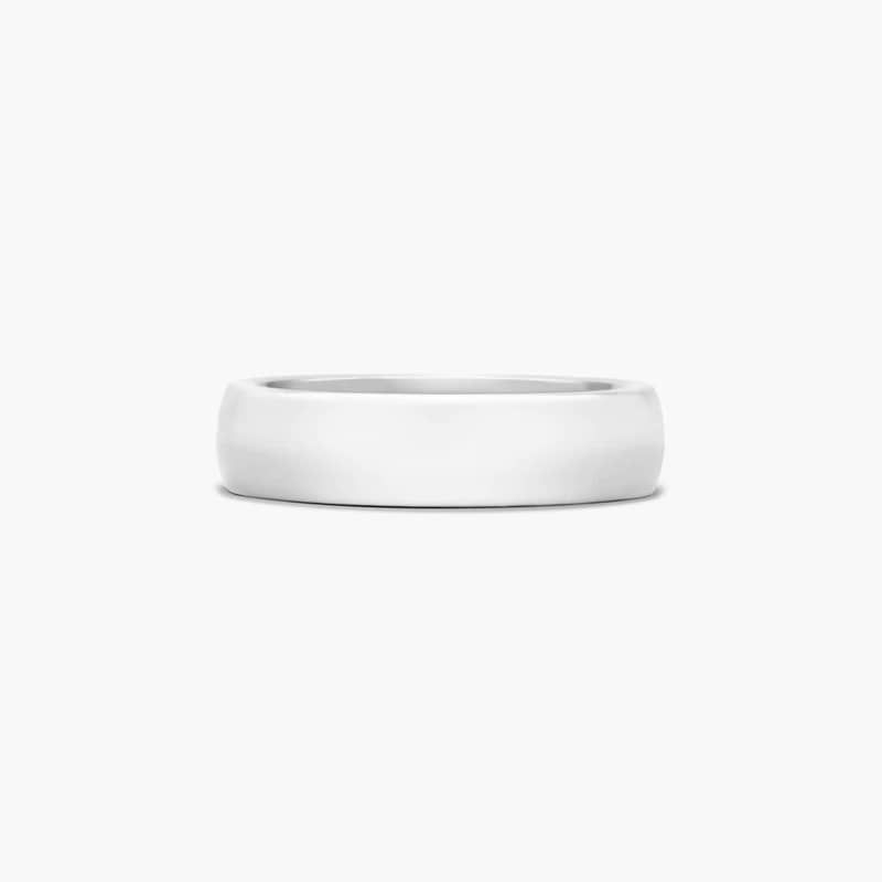 James Allen's naturally white Cobalt collection features a natural and long-lasting high luster that never fades or discolors over time. Cobalt is four times harder than gold, hypoallergenic, and scratch resistant creating the perfect combination! This ring also features a rounded polished interior that allows the ring to slide easily and rest comfortably on the finger.