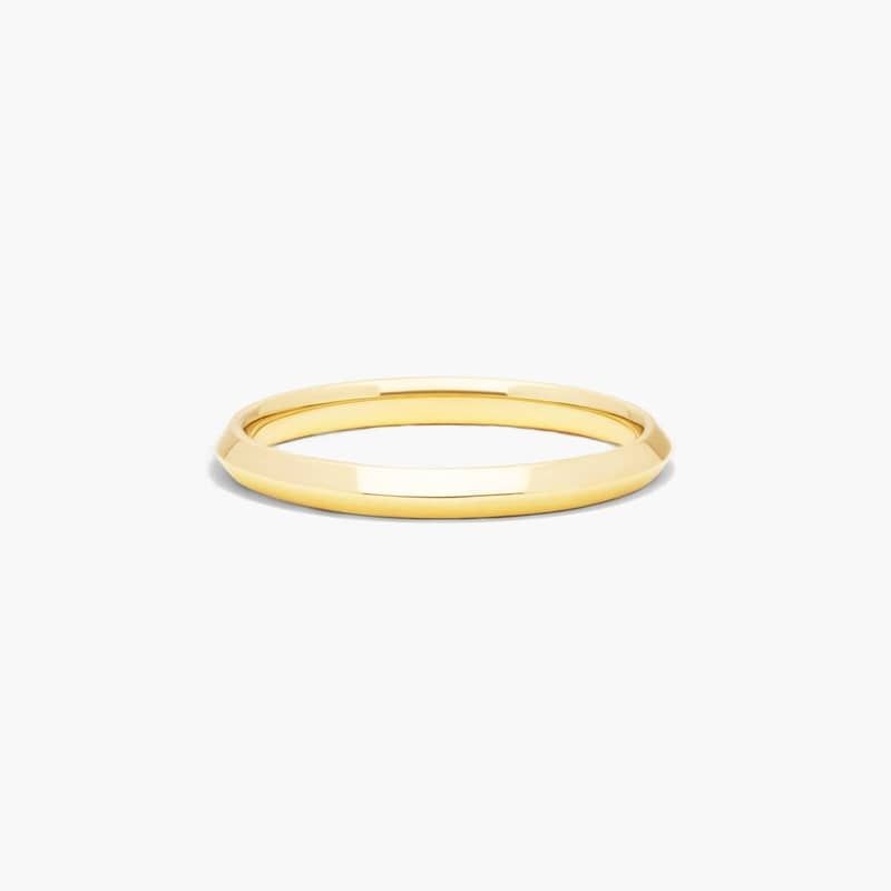 18K Yellow Gold 2mm Knife Edge Women's Wedding Ring