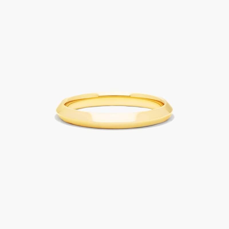 18K Yellow Gold 2.5mm Knife Edge Women's Wedding Ring