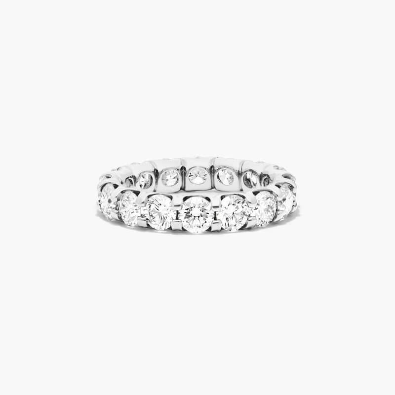 Platinum Shared Prong Contour Diamond Eternity Ring (1 CTW H-I / SI1-SI2)