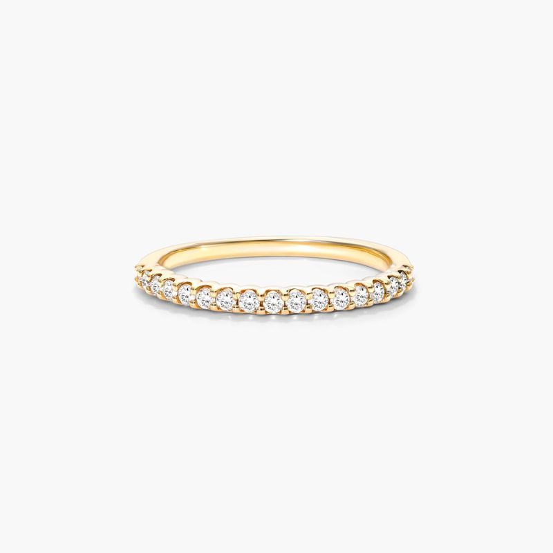 14K Yellow Gold Shared Prong Contour Diamond Ring (0.25 CTW)