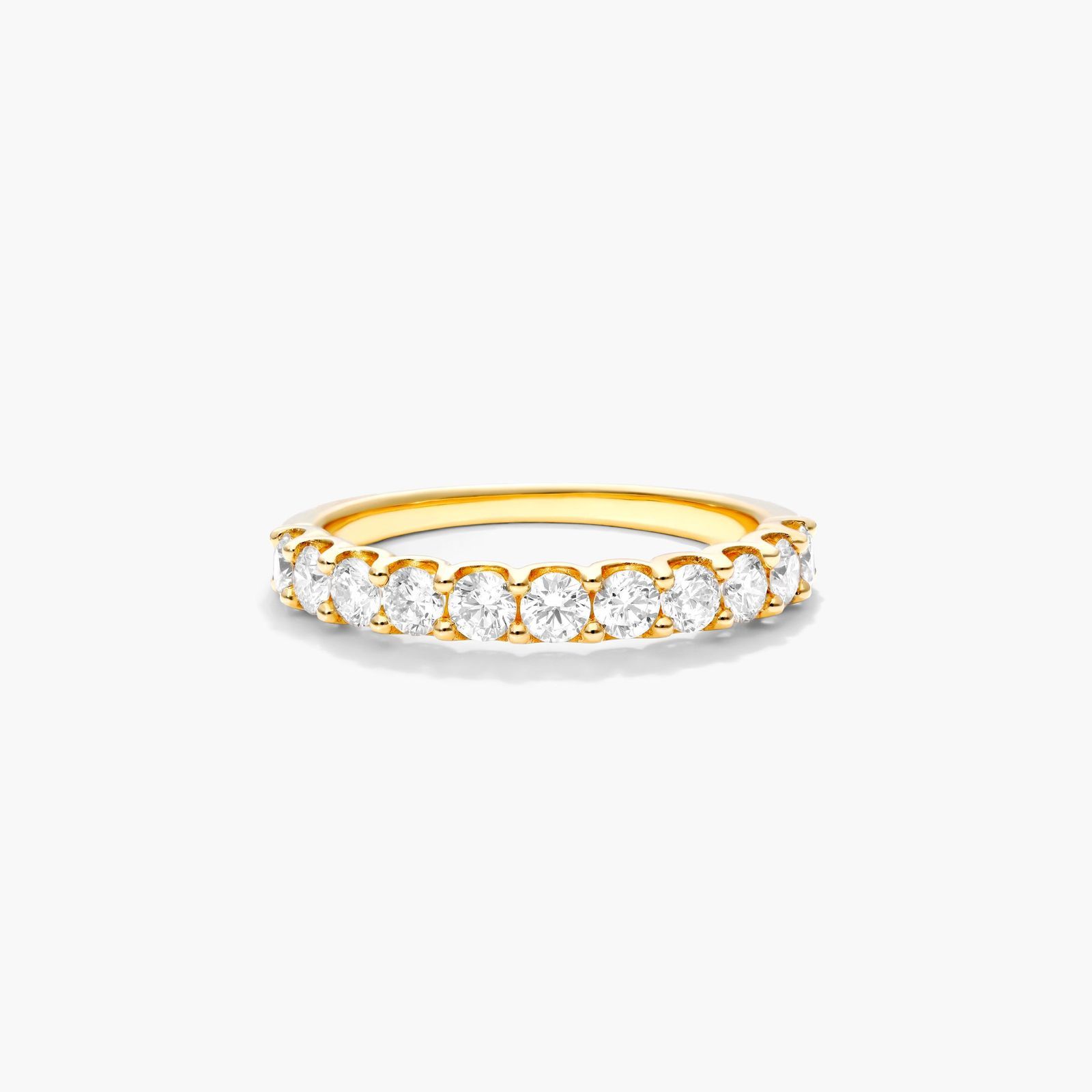 14K Yellow Gold Shared Prong Contour Diamond Ring (0.75 CTW) Image-0