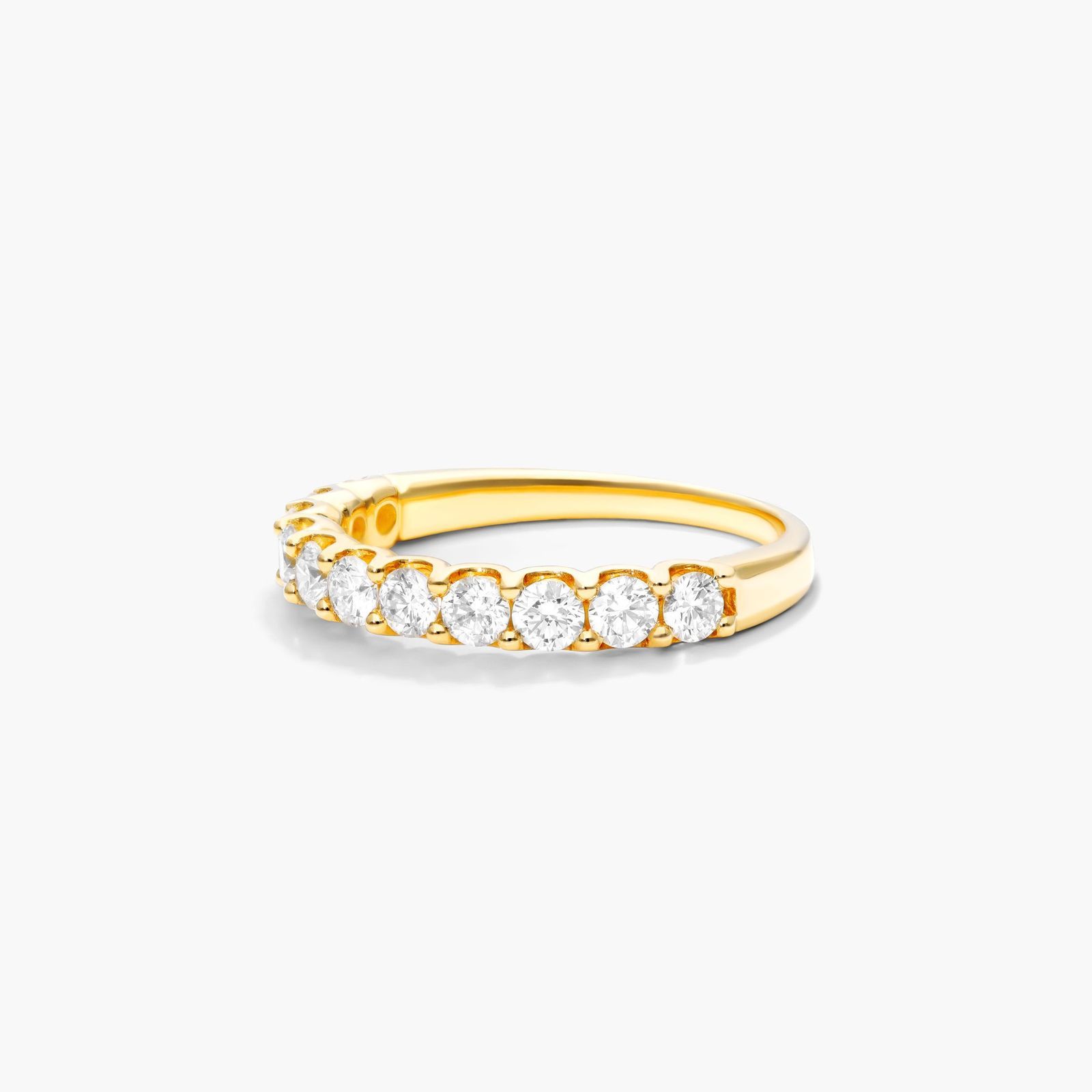 14K Yellow Gold Shared Prong Contour Diamond Ring (0.75 CTW) Image-1