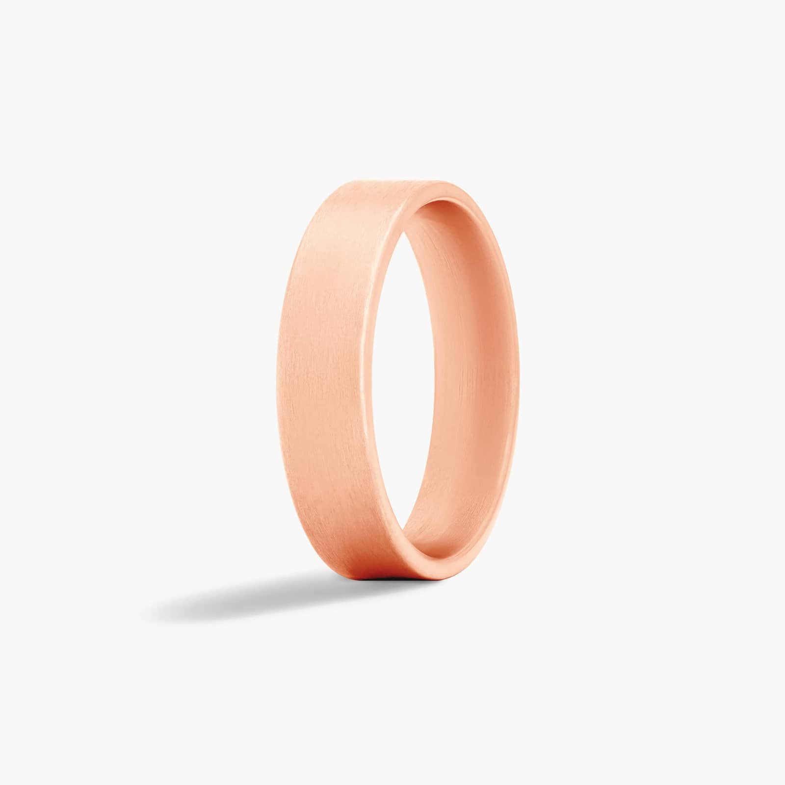 Rose gold rubber wedding on sale band