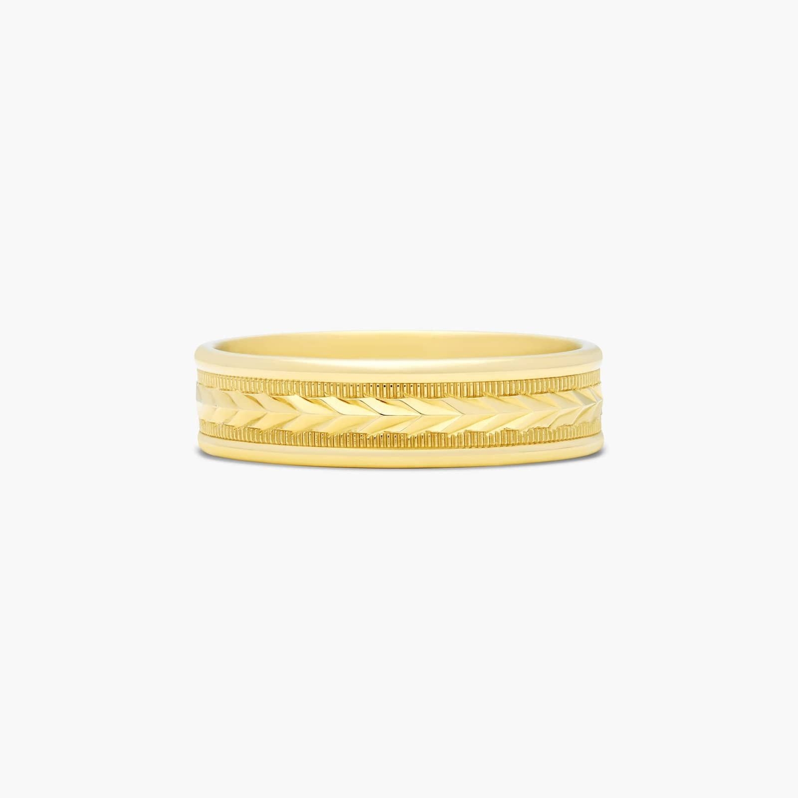 14k Yellow Gold Wedding Band Hoops (6x25mm)