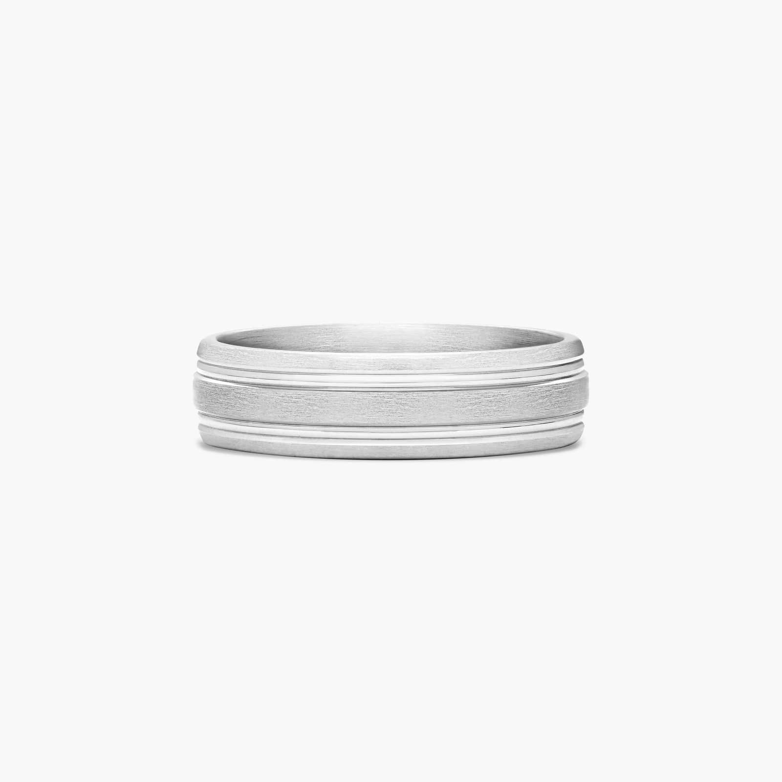 thumbnail image 2 of 6mm Titanium Wedding Band Ring – Raised Edges, Comfort Fit, Sizes 5-14, RTT147 2 of 5