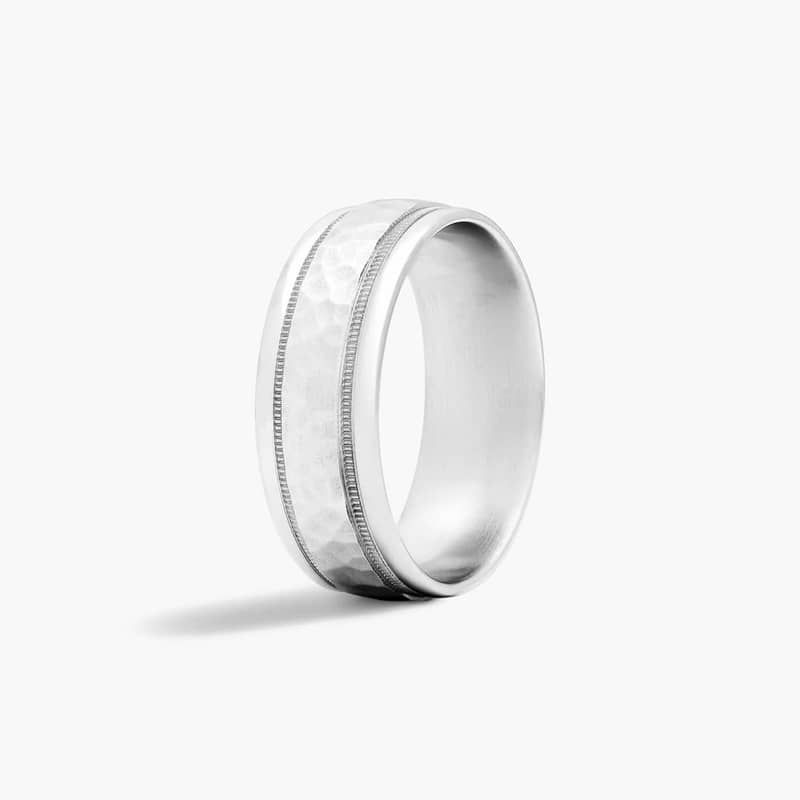 14K White Gold 8mm Comfort-Fit High Polished Band