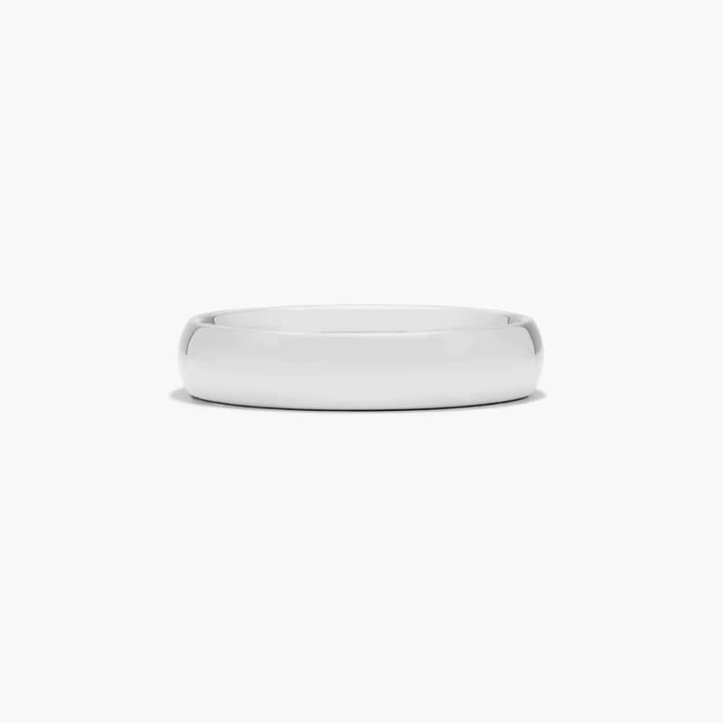 Platinum 5mm Slightly Domed Comfort Fit Wedding Ring