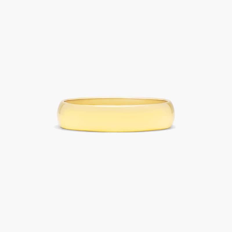 14K Yellow Gold 5mm Low Dome Wedding Ring