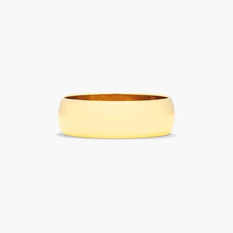 This remarkable 7mm band maintains a truly traditional straight inside and original profile.