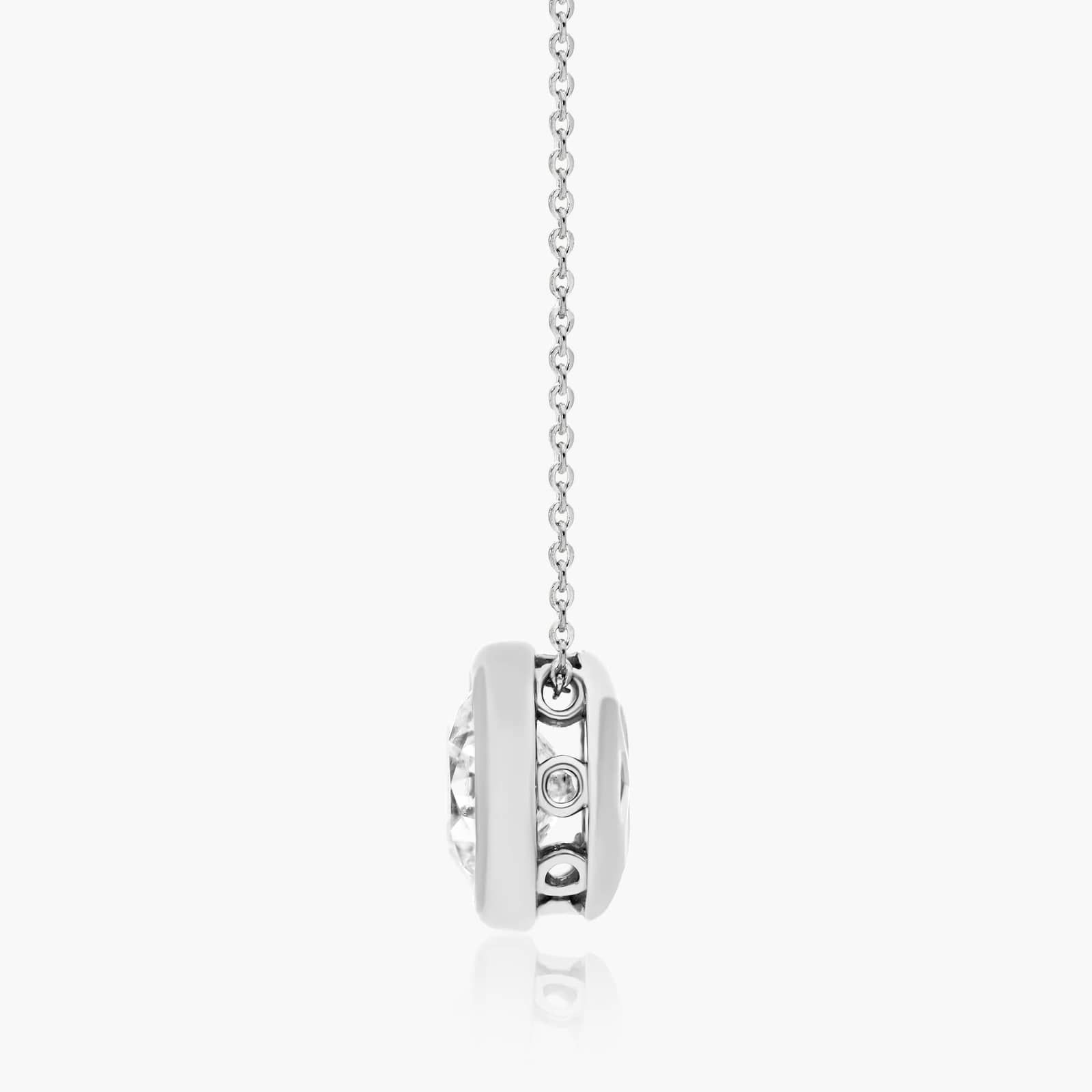 Platinum Bezel Diamond Pendant (0.50 CTW - H-I / SI1-SI2) Image-1