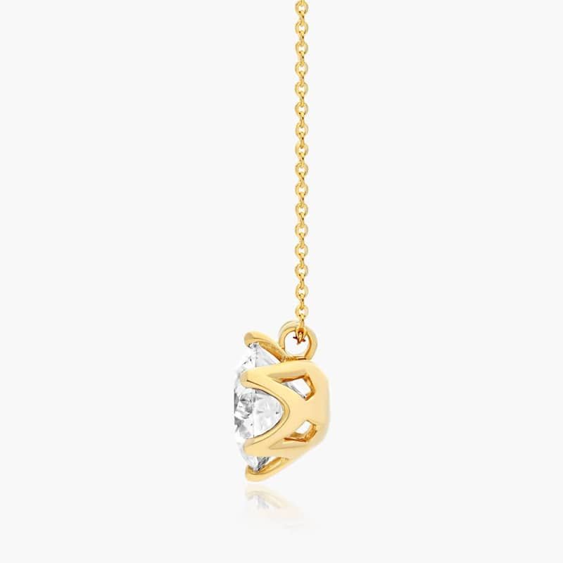 14K Yellow Gold Scallop Basket Diamond Pendant (0.25 CTW - H-I / SI1-SI2)