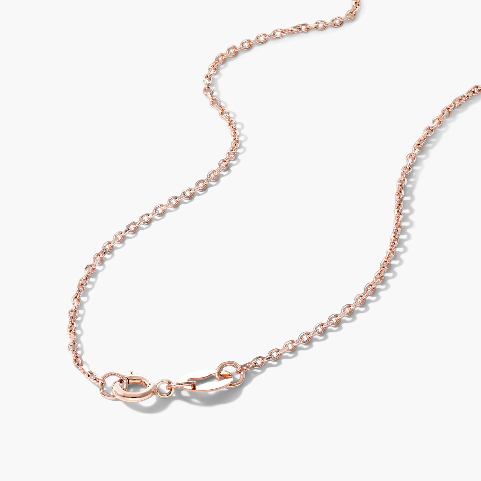 14K Rose Gold Sideways Cross Diamond Necklace Image-2