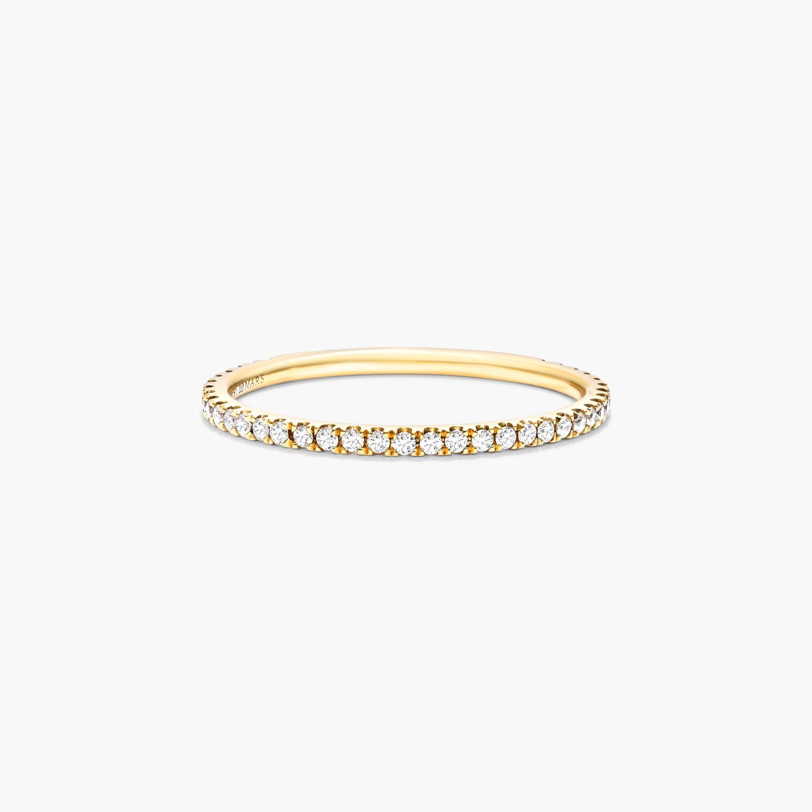 14K Yellow Gold Single Row Ever After Diamond Ring Image-0