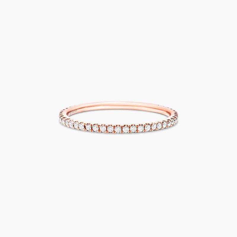 14K Rose Gold Single Row Ever After Diamond Ring