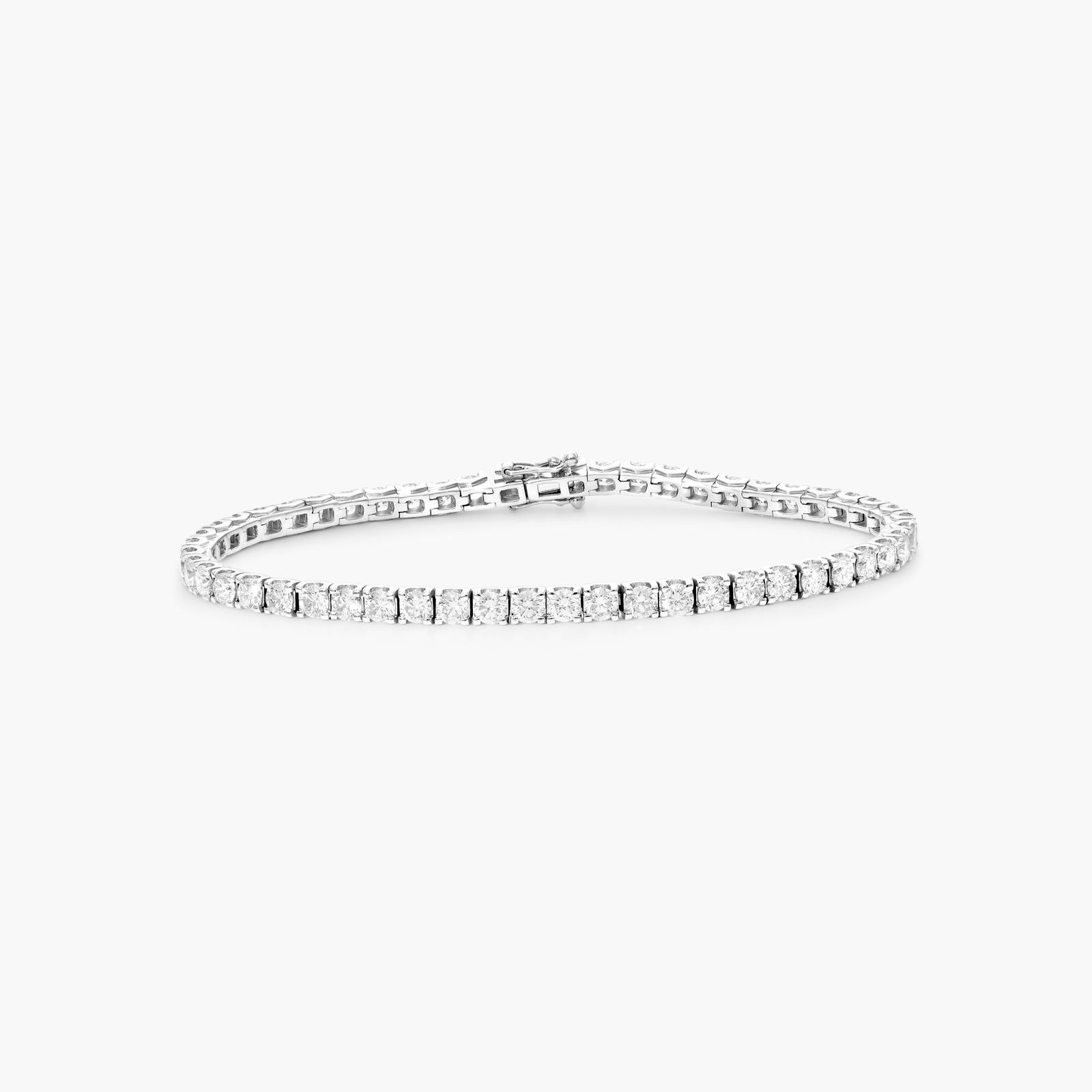 14K White Gold Diamond Tennis Bracelet (6 CTW) Image-0