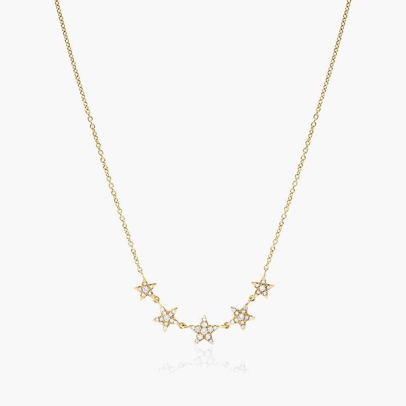 graduated star necklace