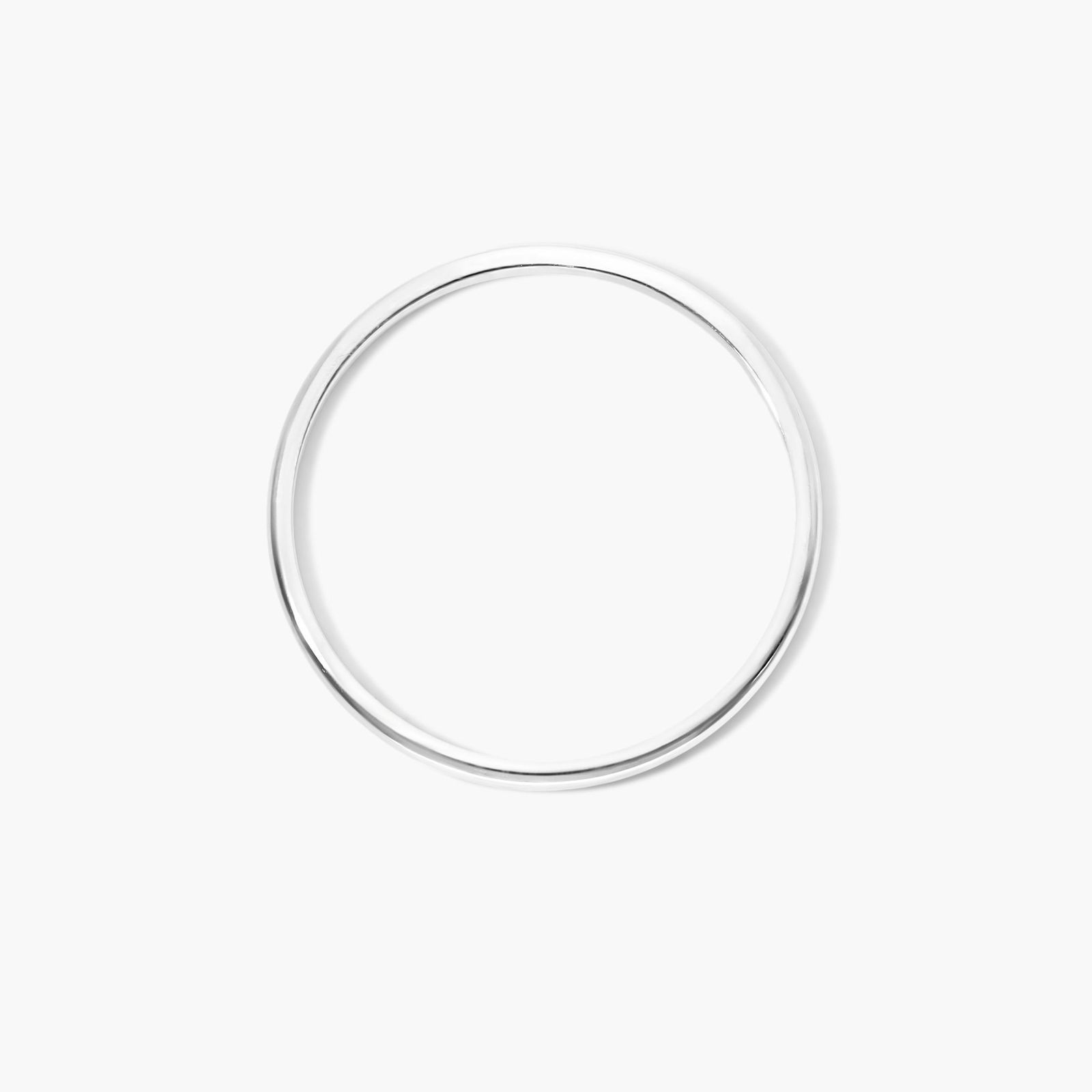 14K White Gold Rounded Ring Image-1