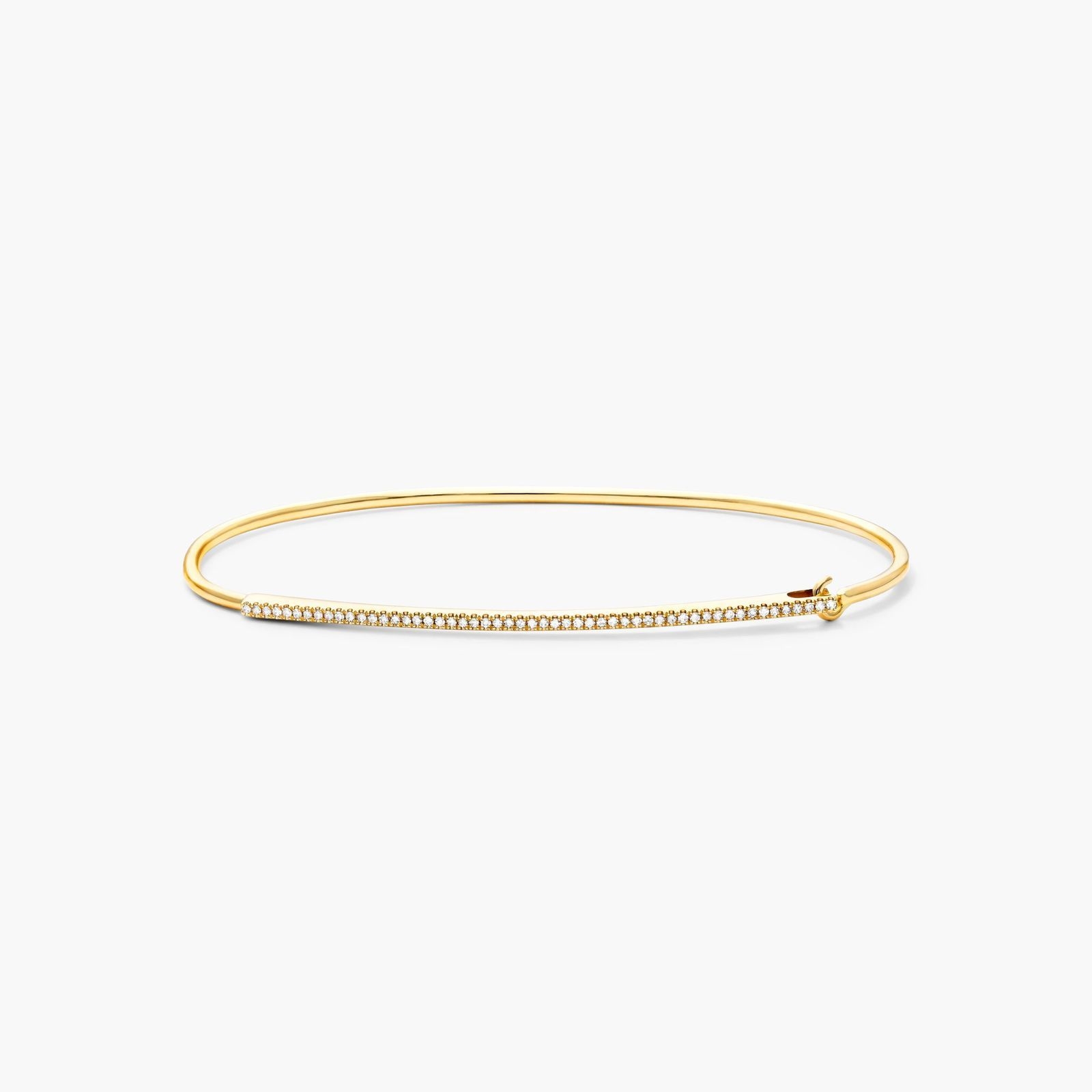 14K Yellow Gold Diamond Stackable Bangle Bracelet-81411y14 14K Yellow Gold Diamond Stackable Bangle Bracelet-81411y14