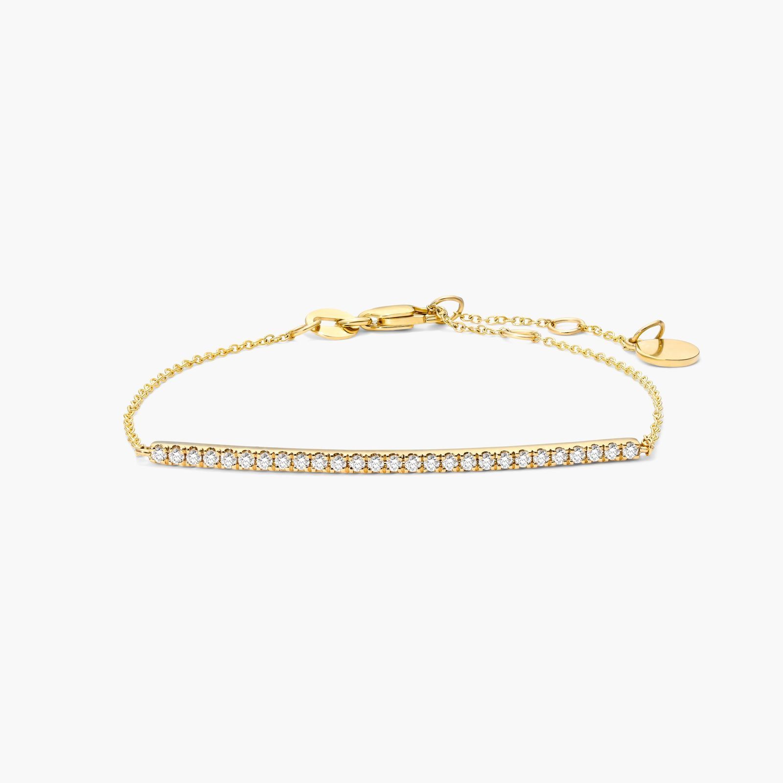 14k Yellow Gold Diamond Bar Bracelet 81550y14