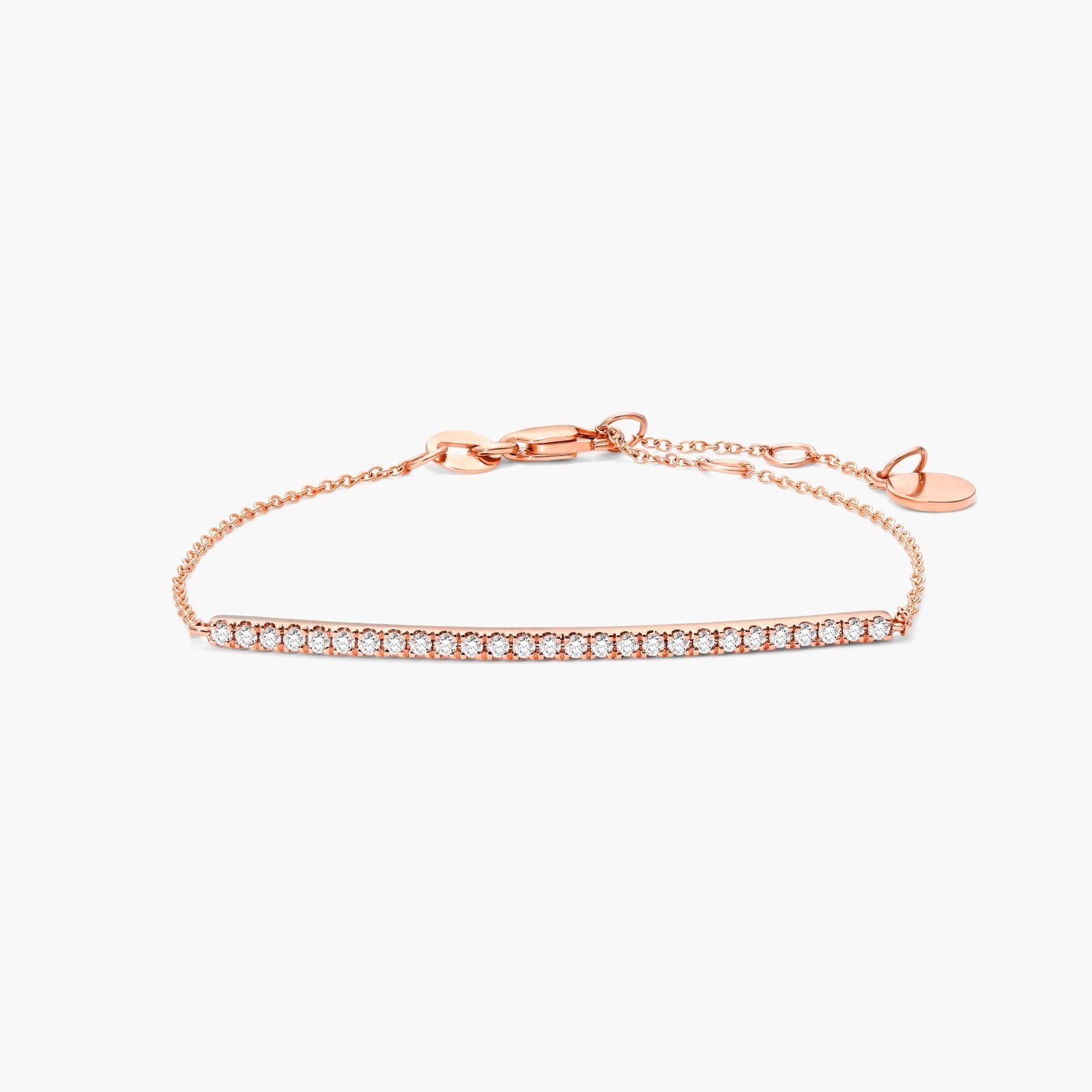 Open Bar Diamond Bracelet- Rose Gold — J. Sampieri