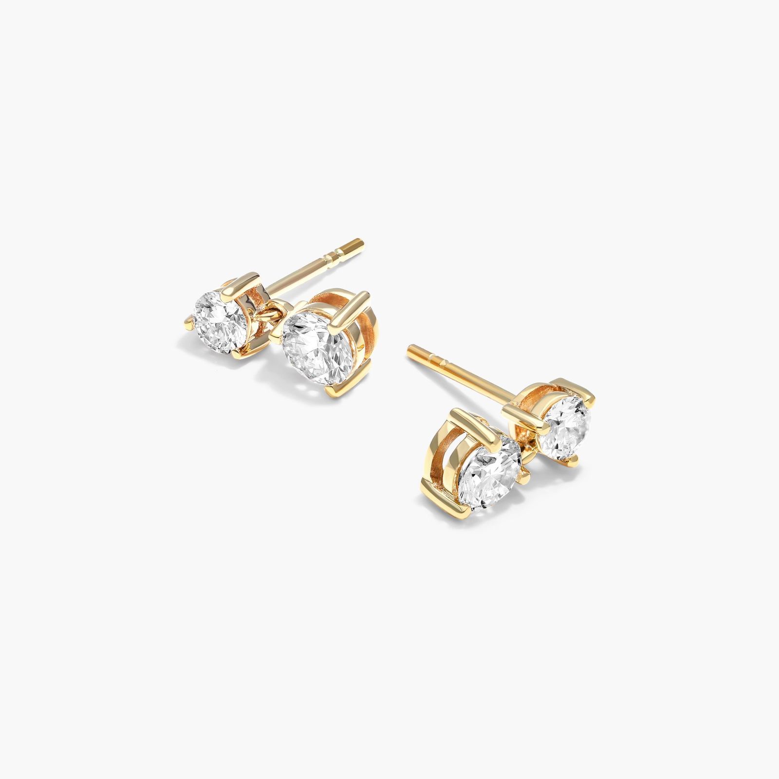 14K Yellow Gold Lab-Grown Diamond Drop Stud Earrings-81620y14l