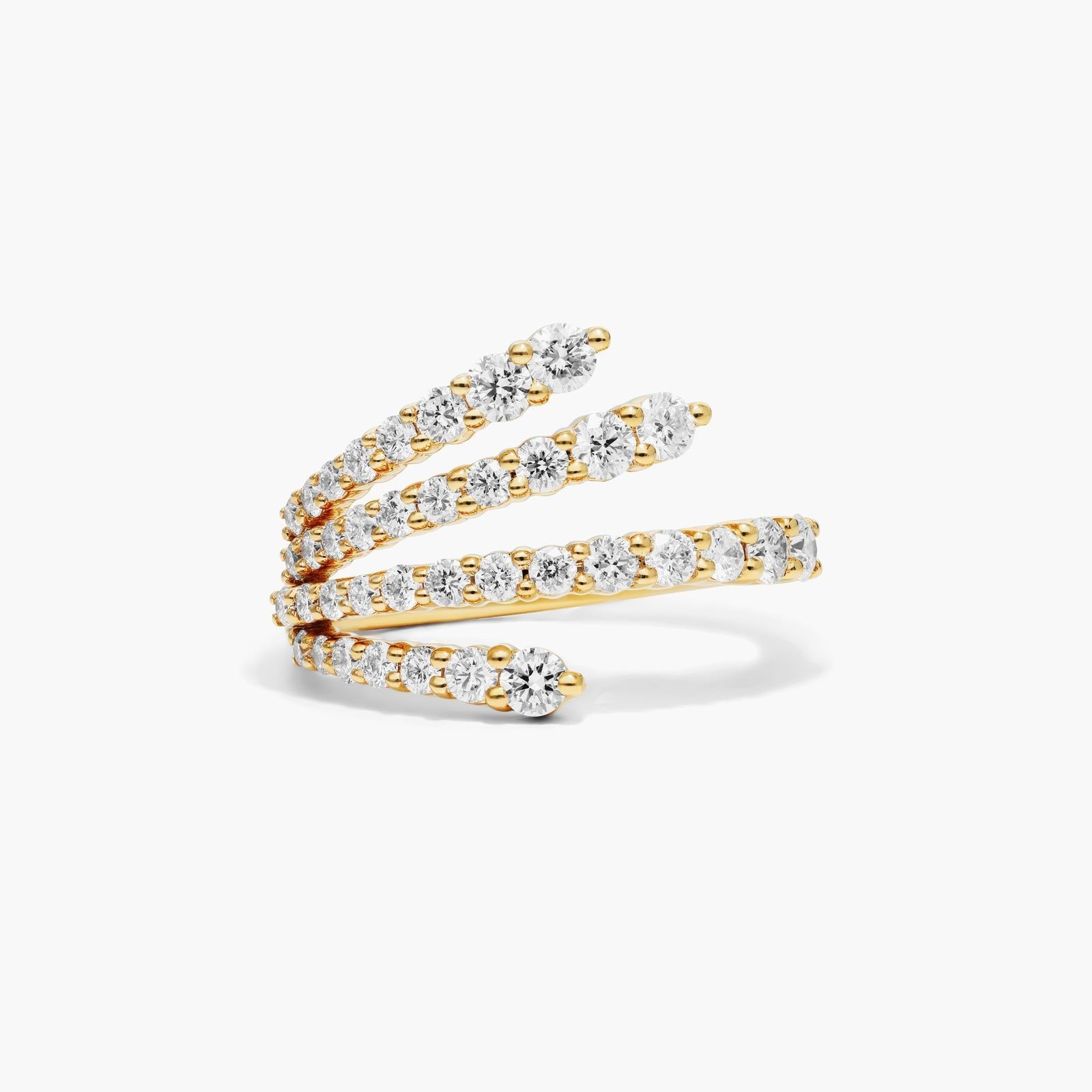 Multi Row Ring with 2.00ct of Laboratory Grown Diamonds in 9kt White Gold (Diamond)