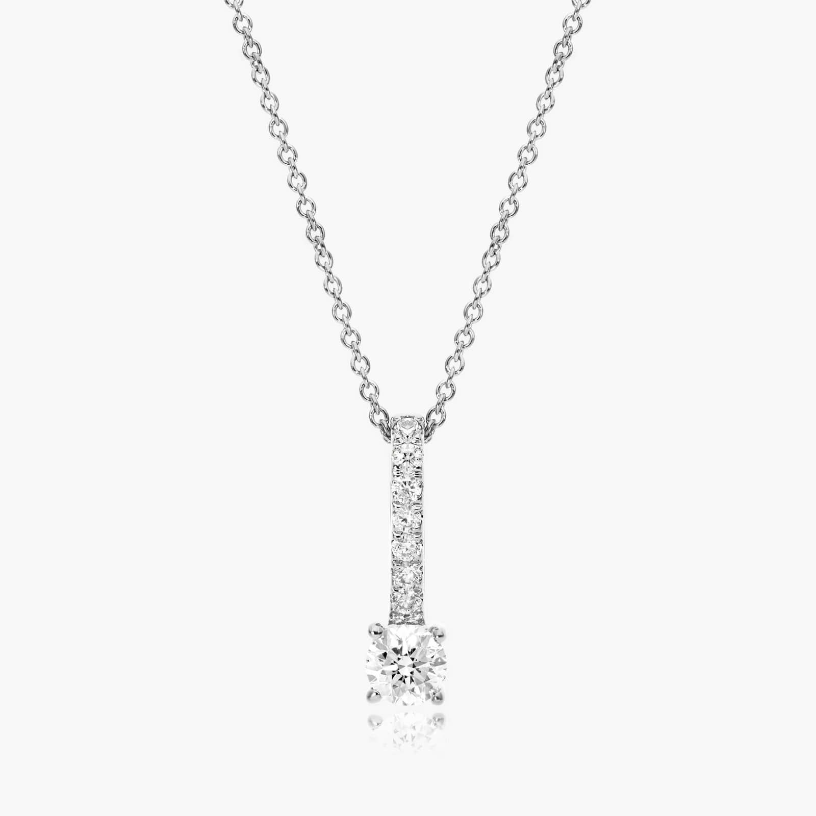 White gold drop single diamond pedant outlet Ne