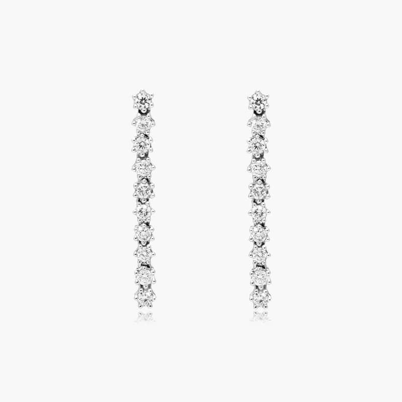 Aura Lab-Grown Diamond Drop Earrings In 14K White Gold