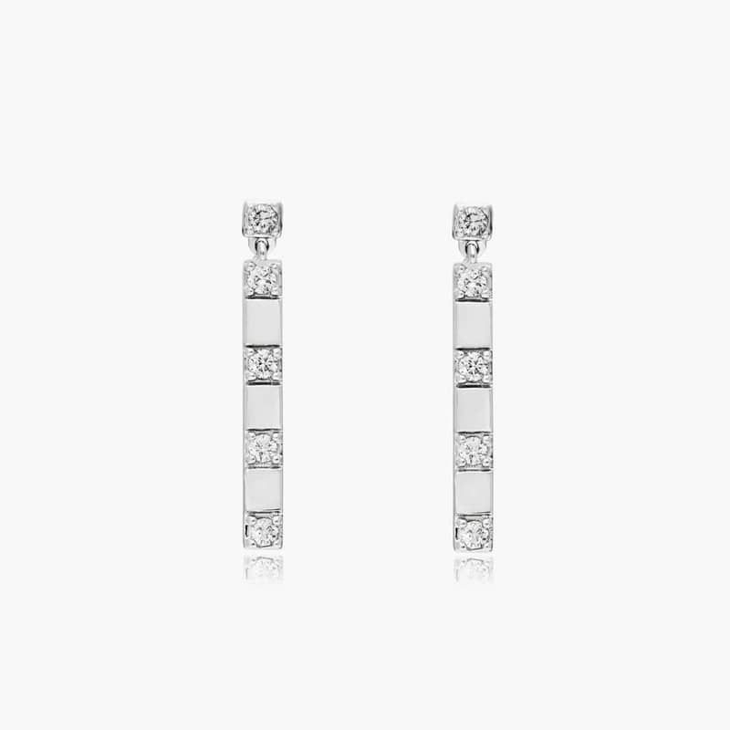 14K White Gold Abyss Lab-Created Diamond Drop Earrings